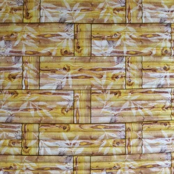 Самоклеюча декоративна 3D панель бамбукова кладка жовта 700x700x8.5мм (056) SW-00000091