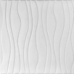 Самоклеюча декоративна настінно-стельова 3D панель хвилі 600*600*6mm (160) SW-00001199
