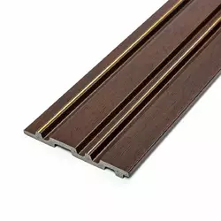 Рейка декоративна PS 2900х120х12мм Темний горіх із золотом SW-00002131- Рейка декоративна PS 2900х120х12мм Темний горіх із золотом SW-00002131-