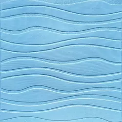 Самоклеюча 3D панель блакитні хвилі 600х600х4мм (106) SW-00001366