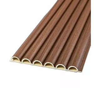 Рейка декоративна WPC кругла стінова 3000х152х15мм Каштан SW-00001872 Рейка декоративна WPC кругла стінова 3000х152х15мм Каштан SW-00001872