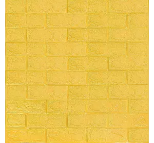 3D панель самоклейна цегла Жовтий 700х770х3мм (010-3) SW-00001894