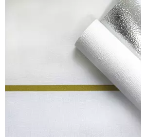 Самоклеючі шпалери білі із золотою смужкою 2800х500х2мм SW-00001144