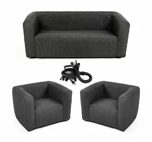 Комплект надувних меблів диван і 2 крісла Сірий SW-00002659 Комплект надувних меблів диван і 2 крісла Сірий SW-00002659