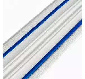 Плінтус РР білий з синьою смужкою 2300*140*4мм (D) SW-00001811