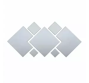 Дзеркальний декор акриловий самоклеючий срібло, 7шт (D) SW-00002508 Дзеркальний декор акриловий самоклеючий срібло, 7шт (D) SW-00002508