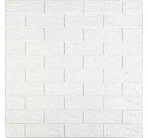 3D панель самоклеюча 700х770х3мм цегла Біла (001-3) SW-00000174 3D панель самоклеюча 700х770х3мм цегла Біла (001-3) SW-00000174