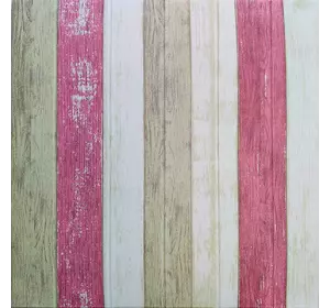 Самоклеюча декоративна 3D панель Ніжно-рожеве дерево 700x700x4мм (381) SW-00000527